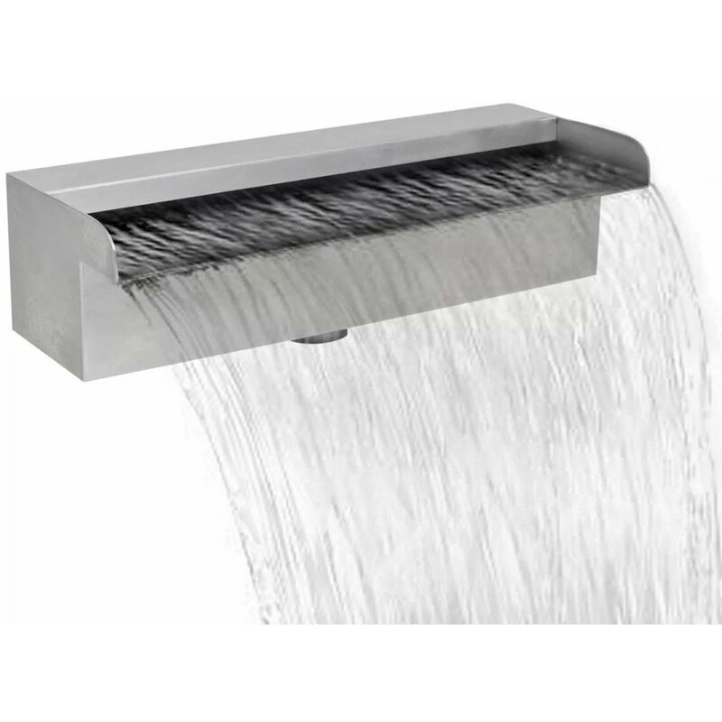 

Fuente cascada rectangular piscina acero inoxidable 30 cm