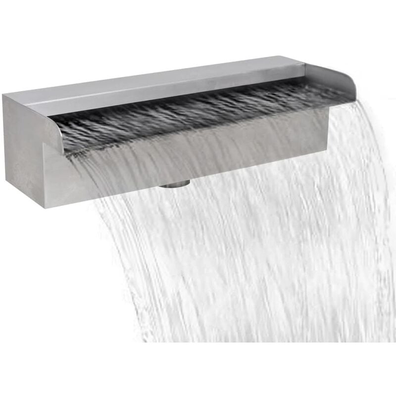 

Fuente cascada rectangular piscina acero inoxidable 30 cm