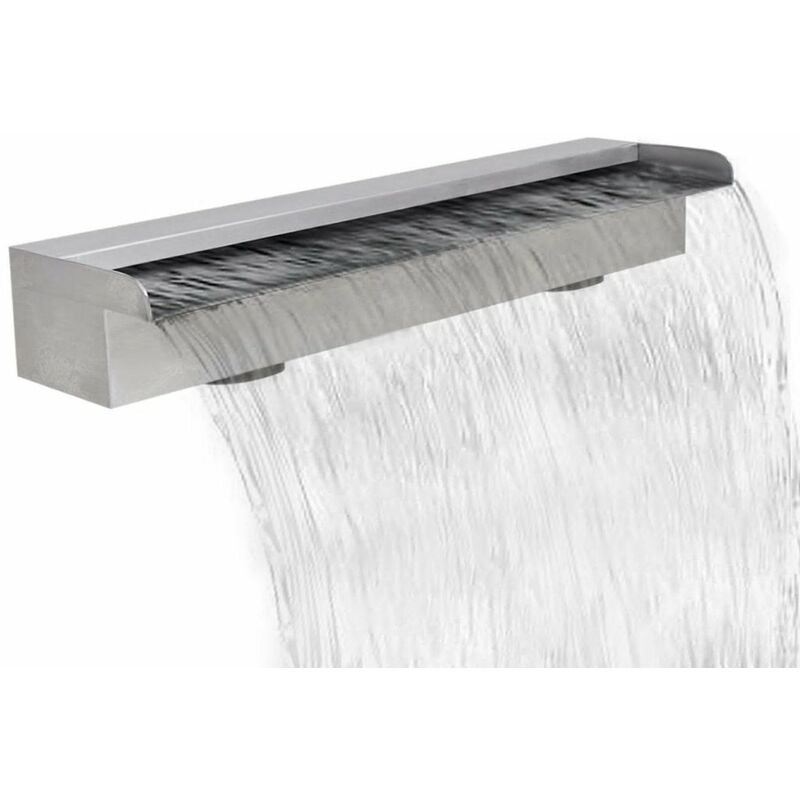 

Fuente cascada rectangular piscina acero inoxidable 60 cm