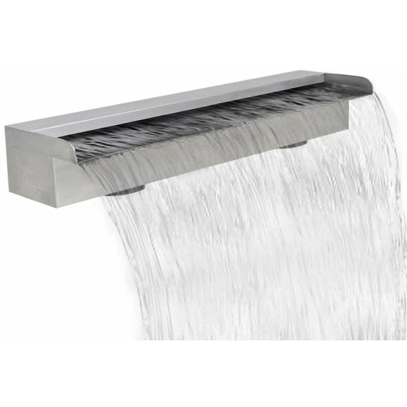 

Fuente cascada rectangular piscina acero inoxidable 60 cm