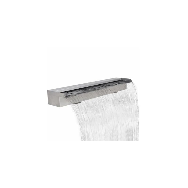 

Fuente cascada rectangular piscina acero inoxidable 90 cm