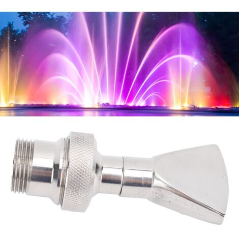 Fuente de abanico universal de acero inoxidable, 3/4 de pulgada/1/2 pulgada, chorro plano: ideal para estanques, jardines y paisajismo.