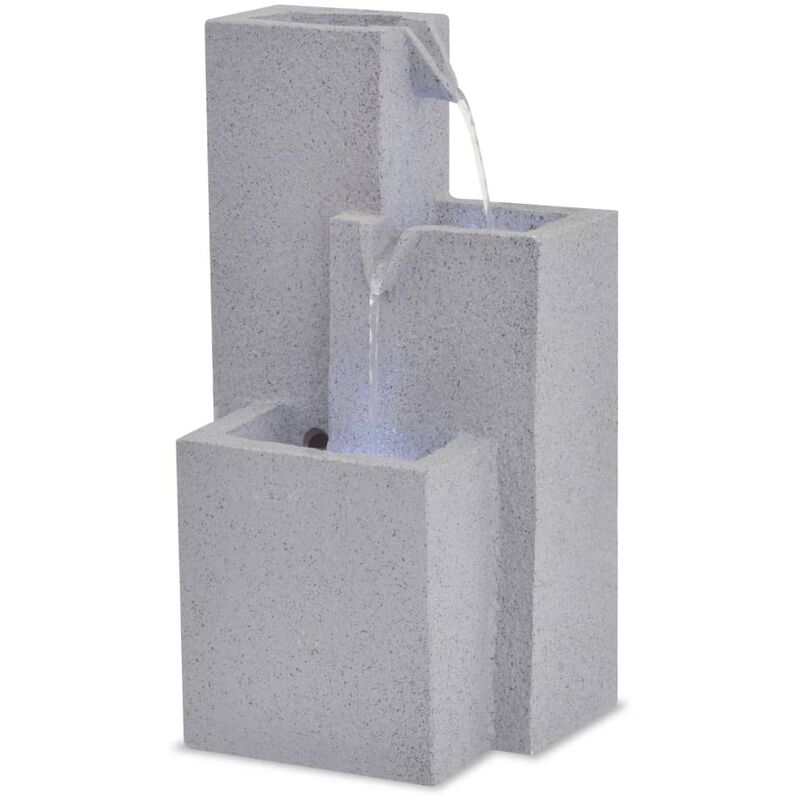 

Fuente de agua de interior con luz LED de poliresina - Gris