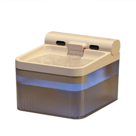 Fuente de agua inalámbrica a pilas para gatos y perros, con capacidad de 4 litros. Dispensador de agua con filtro integrado para una purificación óptima.