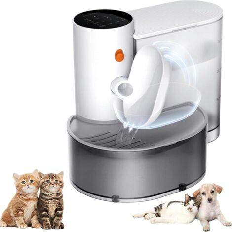 Fuente de agua inteligente para mascotas, dispensador automático de agua para mascotas, fuente de agua inalámbrica para gatos, ultra silenciosa, dispensador automático de agua para mascotas de 180°.