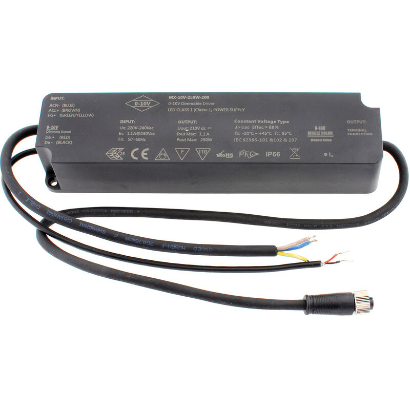 

Fuente de alimentación IP66, DC220V/250W/1,1A, 0-10V