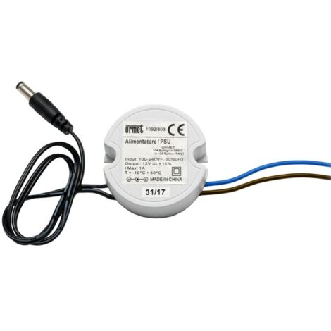 Fuente de alimentación cámara Urmet IP66 230 Vca -12 Vcc empotrada 1092/803