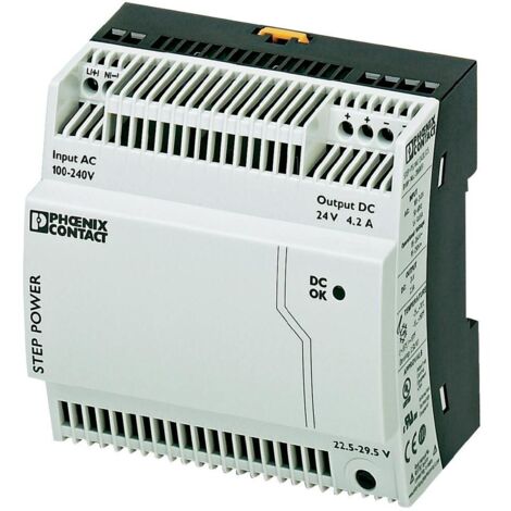 Fuente de alimentación carril DIN 4.2A, 22.5V dc a 29.5V dc