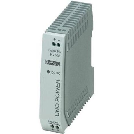 FUENTE DE ALIMENTACION CARRIL DIN PHOENIX CONTACT UNO-PS/1AC/24DC/30W 24 V/DC 1,25 A 30 W 1 X 2902991