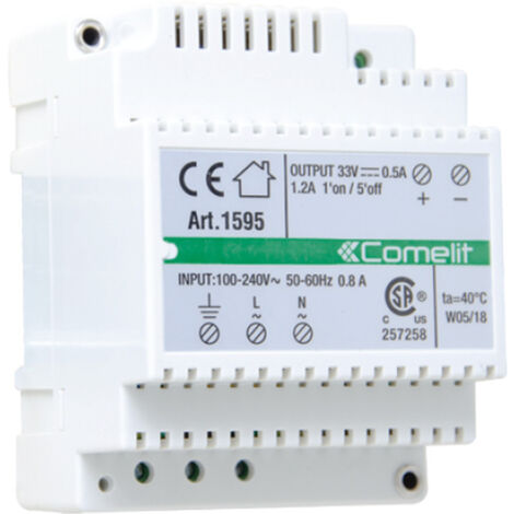 Fuente de alimentación Comelit 33vdc entrada 120-230vac para el panel de control ikall