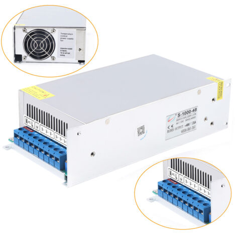 Fuente de alimentación conmutada 20A 48V 1000W, fuente de alimentación con indicador de controlador DHL