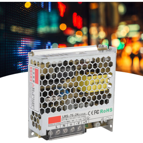 Fuente de alimentación conmutada de 24 V y 3,2 A con transformador de cobre puro para aplicaciones militares e industriales.
