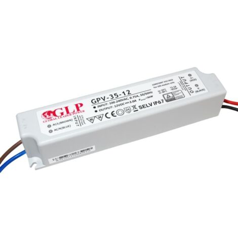Fuente De Alimentación Estanca 12V DC - 35W  - IP67 - GLP
