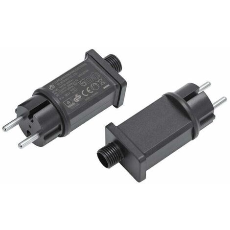 Fuente de alimentación LED de 12 V, XU, transformador LED IP44, controlador adaptador LED de bajo voltaje para luces navideñas y guirnaldas de luces (1 unidad) - KZQ