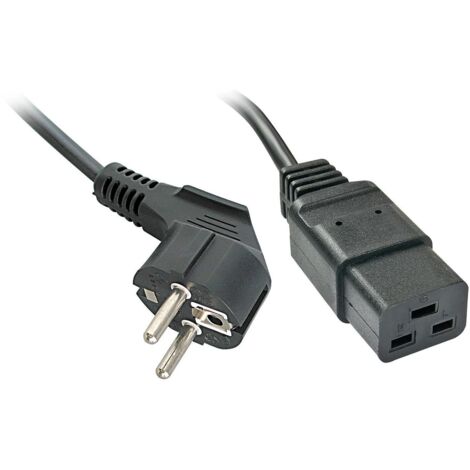 Fuente de alimentación Lindy Cee7/4 a IEC C19, negra, 2 m, 30344