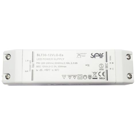 Fuente de alimentación para LED Tecnel 30W 12V IP20 SLT30-12VLG-E