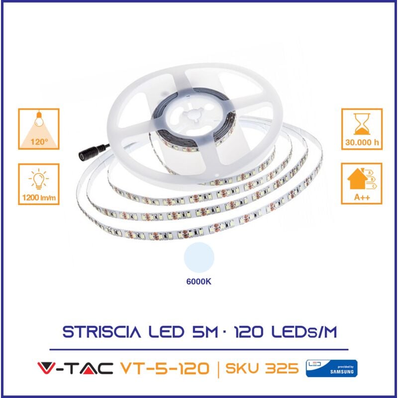 

V-tac - Fuente de alimentación para tiras LED 12VDC 100W 8.5A IP20 Regulable