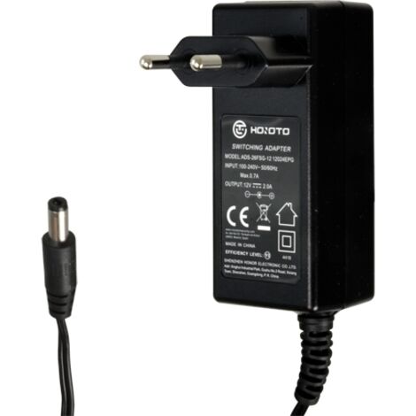 Fuente de alimentacion - Salida DC 12 V 2 A - 1 salida - Jack estandar - Estabilizado - Longitud de