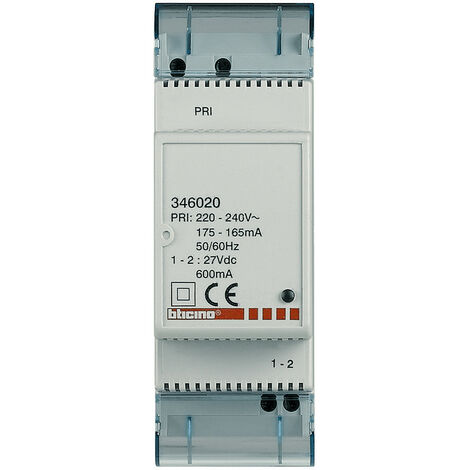 Fuente de alimentación Suplementaria Bticino 2M DIN para Sistemas BUS-SCS 346020