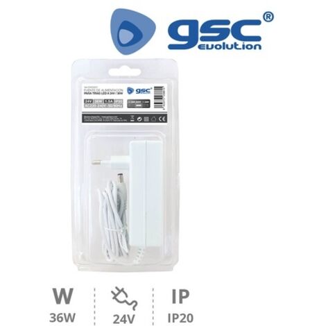 Fuente de alimentación tiras LED a 24V 36W GSC 204000001