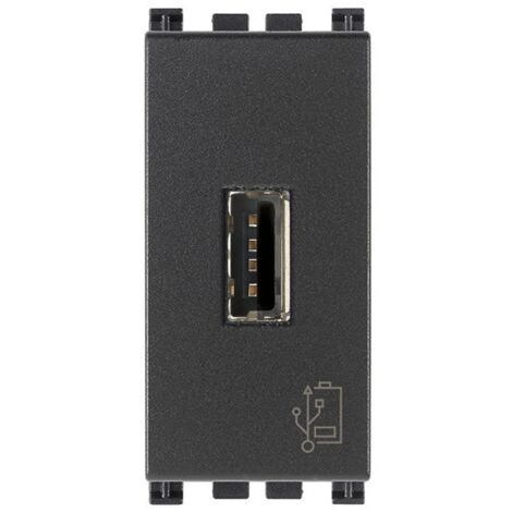 Fuente de alimentación Vimar Arke USB 5V 1,5A 1 módulo gris oscuro 19292