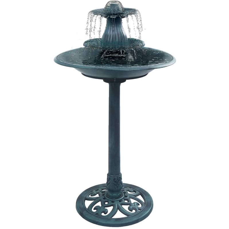 

Fuente de baño para pájaros plástico verde 50x91 cm