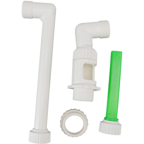 Fuente de cascada para piscina de PVC - Altura y dirección ajustables con adaptador G1 1/2 a G2