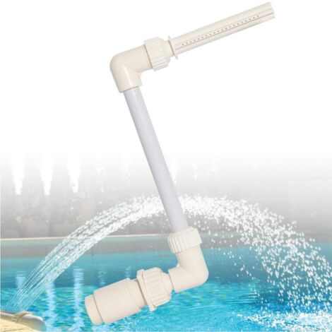 Fuente de cascada para piscinas – Fuente flotante con presión de agua ajustable – Plástico ABS – 3,8 cm de diámetro