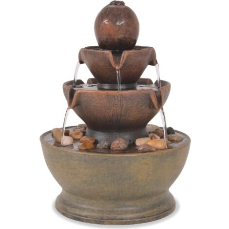 Fuente de interior con bomba poliresina 17,5 x 17,5 x 23 cm DEC020765