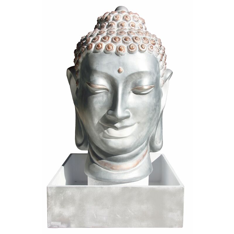

Fuente de jardín ELMA 79x79x135cm. de Hormigón-piedra. Plata