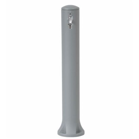 Fuente de Jardín Moderna Rondo Gris - Altura 90 cm, Diámetro 12 cm, Conexión a Mangueras de Jardín