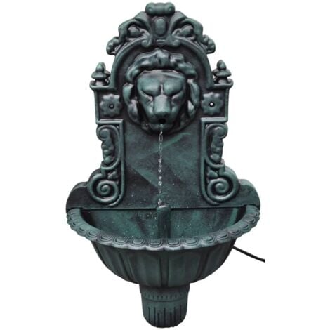 Fuente de pared diseño cabeza de león vidaXL