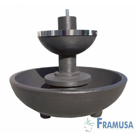 FUENTE DE PIEDRA ARTIFICIAL CASCADA XAMOS WENGUE  CON BOMBA PARA JARDIN