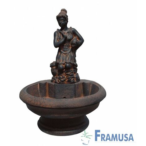 FUENTE DE PIEDRA ARTIFICIAL DIANA OXIDO CON BOMBA PARA JARDIN
