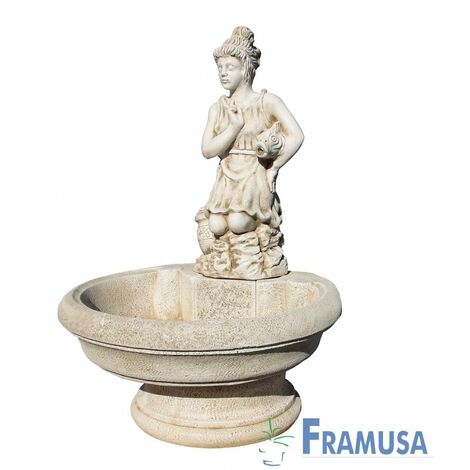 FUENTE DE PIEDRA ARTIFICIAL DIANA VERDE CON BOMBA PARA JARDIN