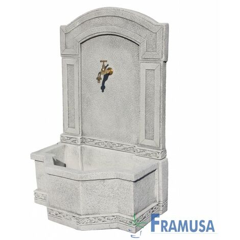 FUENTE DE PIEDRA ARTIFICIAL MURAL DE PARED ARCADIA GRIS PARA JARDIN
