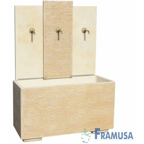 FUENTE DE PIEDRA ARTIFICIAL MURAL DE PARED TAGANA OCRE CON BOMBA PARA JARDIN