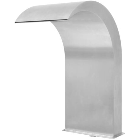 Fuente de piscina de acero inoxidable plateada 45x30x65 cm vidaXL