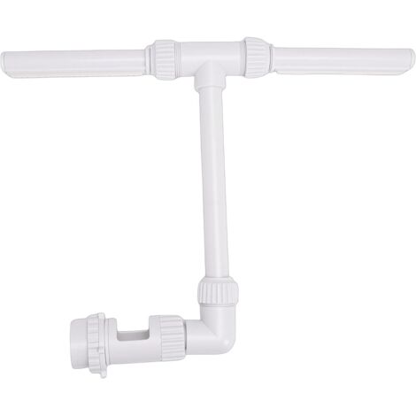 Fuente de piscina Haofy de doble chorro, fabricada en PVC resistente a la corrosión, con doble boquilla para un mejor rociado de agua, fácil de instalar para piscinas, spas y estanques.