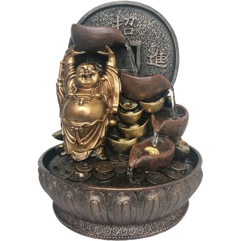 Fuente de resina de interior Buda de la Suerte