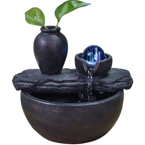 Fuente de resina de interior con LED de sílice