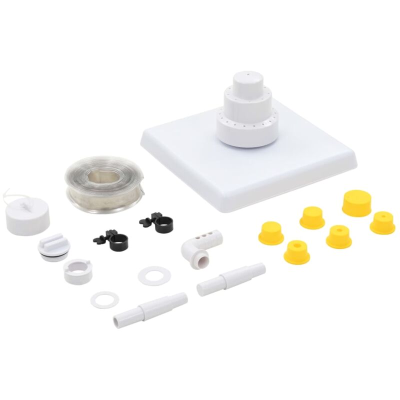 

vidaXL Fuente griega de piscina 13 piezas blanca - Blanco