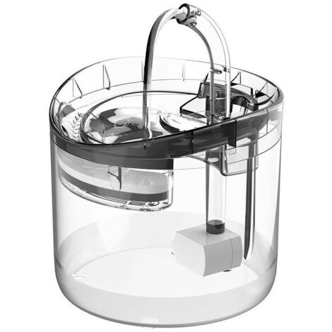 Fuente para gatos automática y reciclable de 1,8 l - Dispensador de agua silencioso para gatos y perros, enchufe europeo