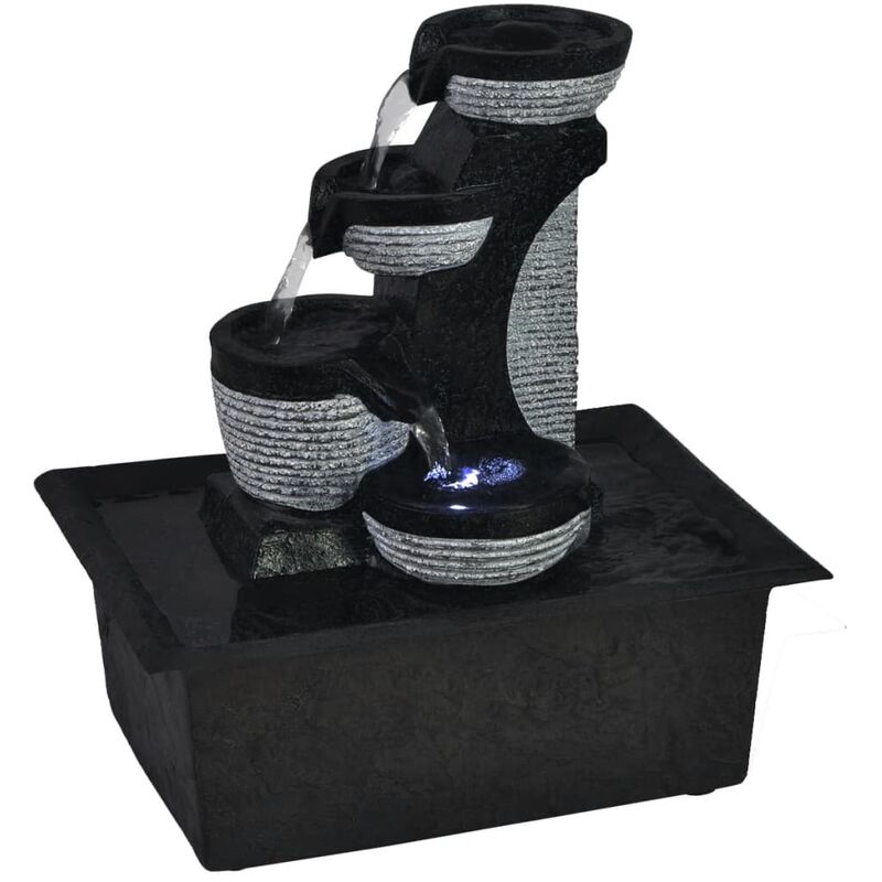 

Youthup - Fuente para interiores con luz LED de poliresina - Gris