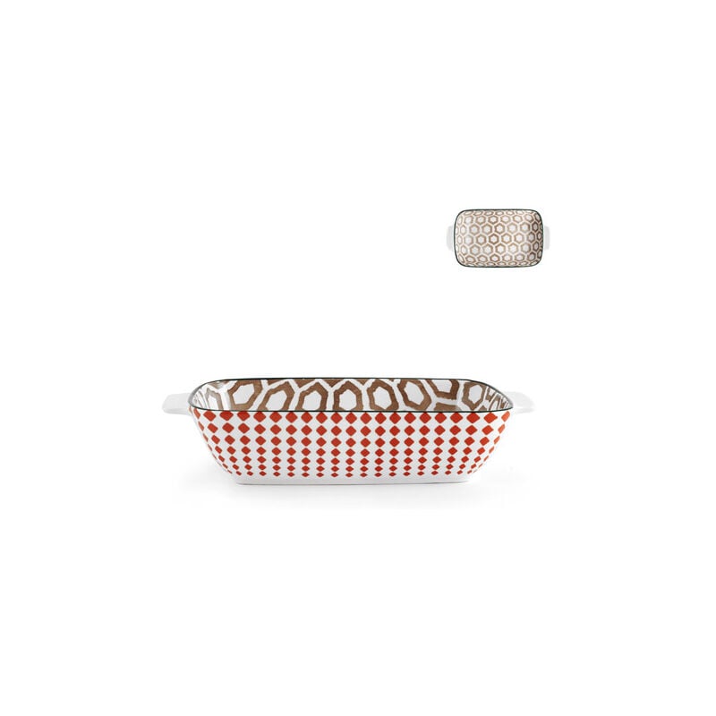 

Fuente Porcelana Decorada 16x24 cm