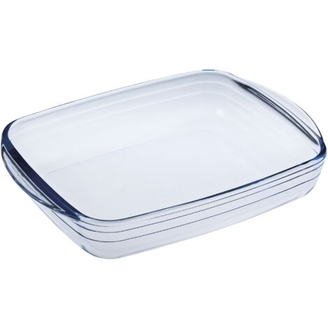 Fuente rectangular 31x20x6cm 2,1 litros borosilicato Mediterráneo