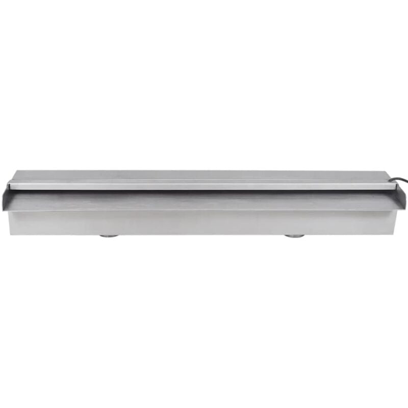 

Fuente Cascada Rectangular Piscina Acero Inoxidable LED 60 cm - Plateado - Vidaxl