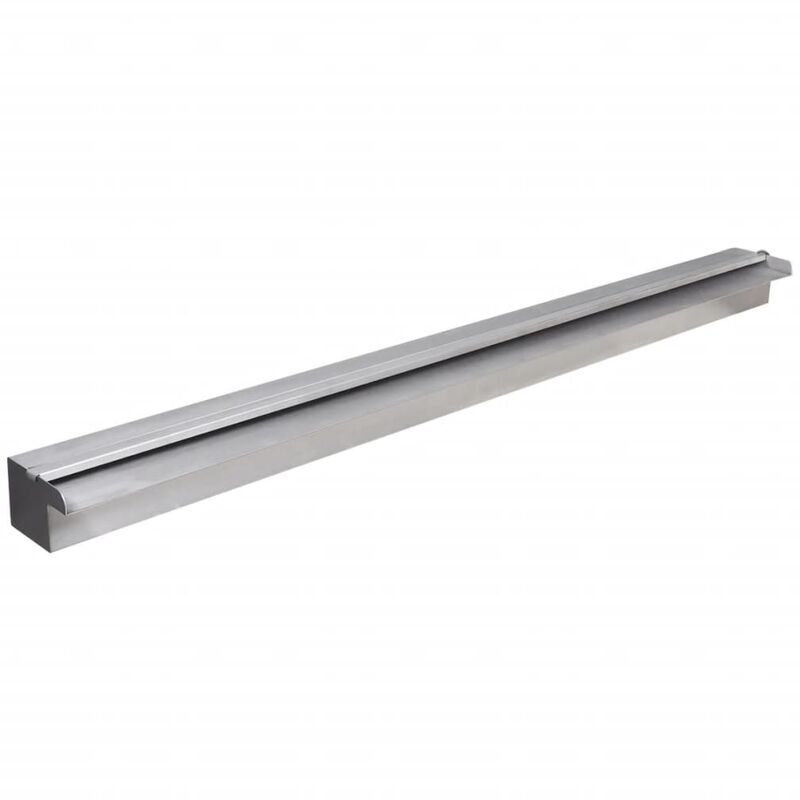 

Fuente Cascada Rectangular Piscina Acero Inoxidable LED 120 cm - Plateado - Vidaxl