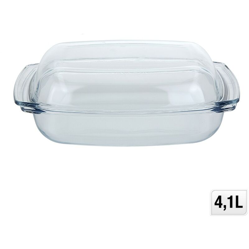 

elektro - FUENTE RECTANGULAR CRISTAL CON TAPA 36X8CM 4,1L