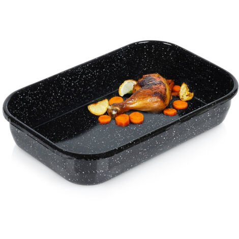Fuente rectangular esmaltada para asar, 3,4 l, 34 x 22 x 6,5 cm